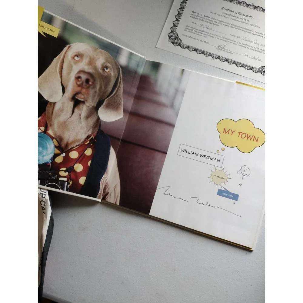 My Town By William Wegman Book‎ [SIGNED 1st Edition] With COA